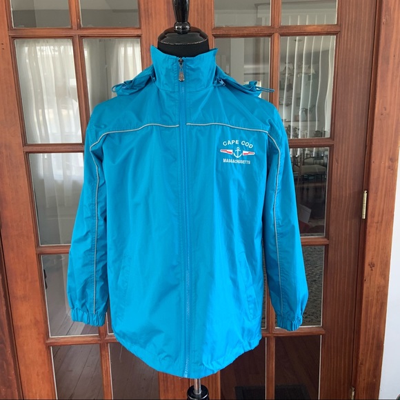 Cape Cod Massachusetts Windbreaker Hooded - Picture 2 of 9